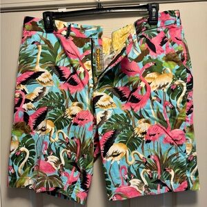 Loud Mouth flamingo/tropical print shorts!